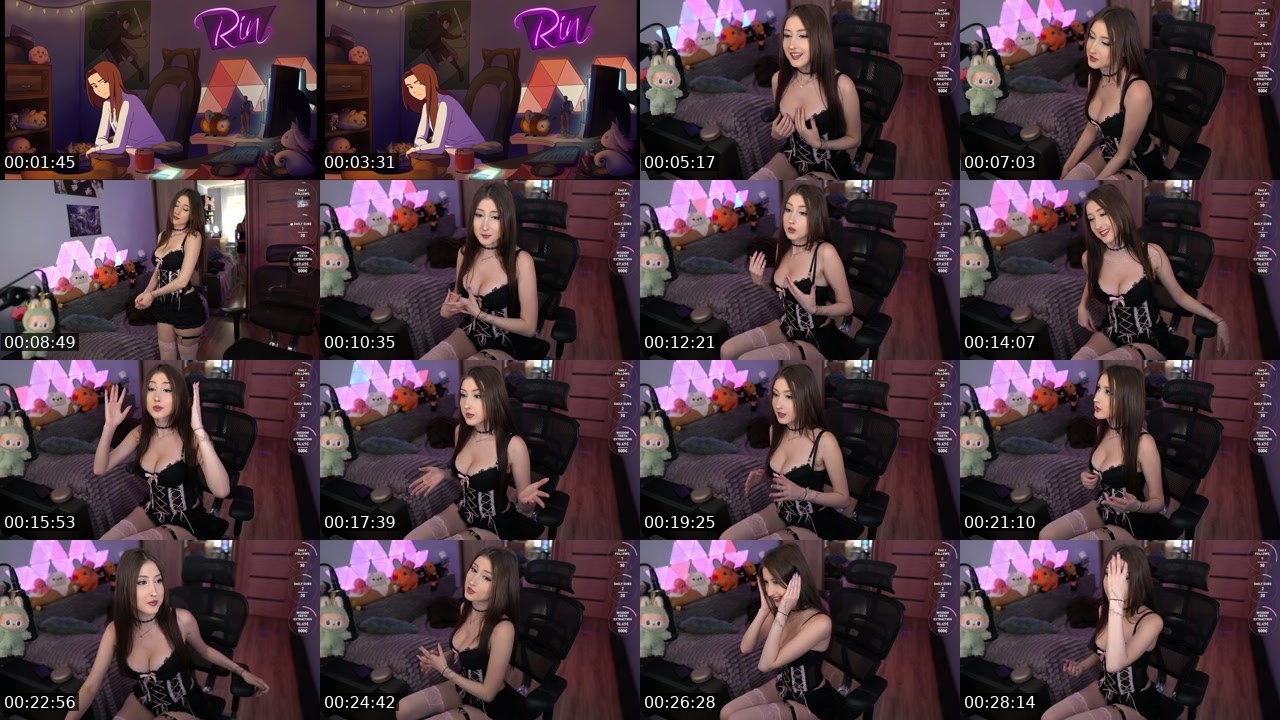 Contact-sheet preview of Rineksa's Twitch recording
