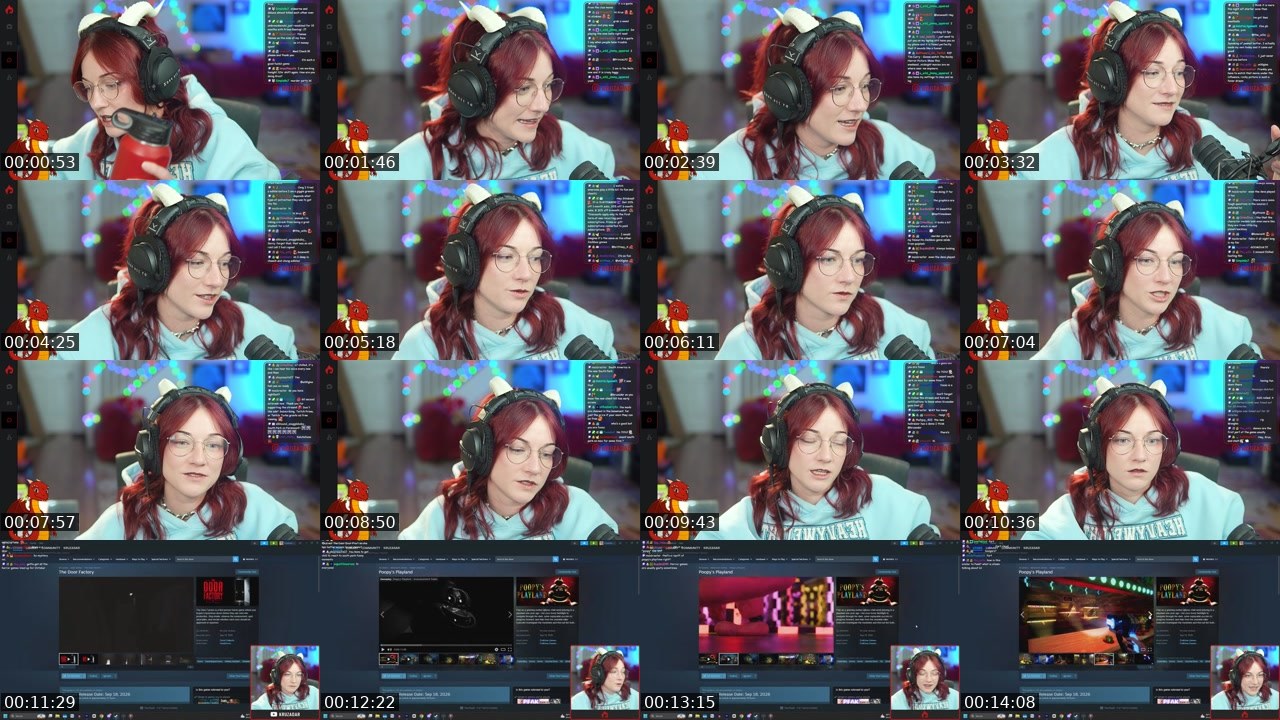 Contact-sheet preview of Kruzadar's Twitch recording