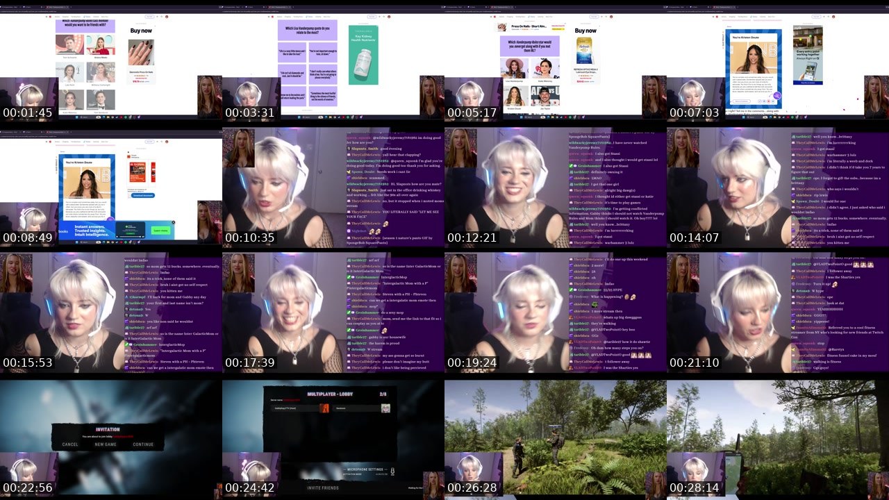 Contact-sheet preview of IntergalacticMom's Twitch recording