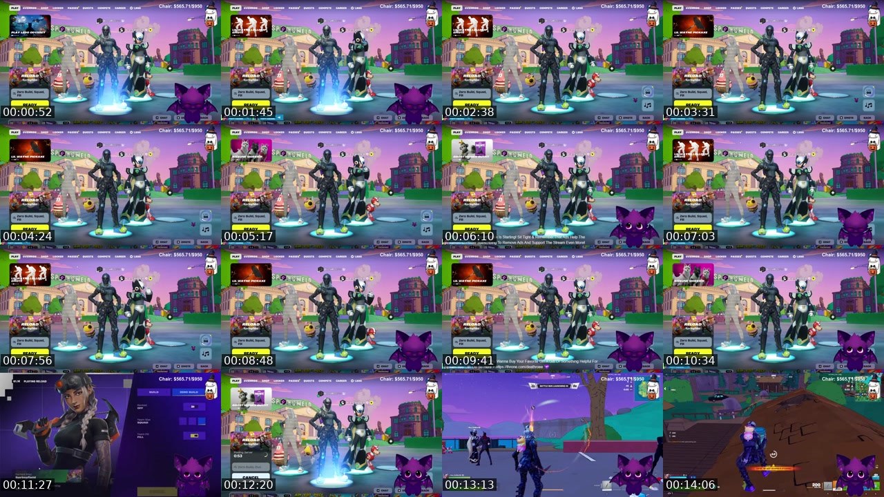 Contact-sheet preview of deathroee's Twitch recording