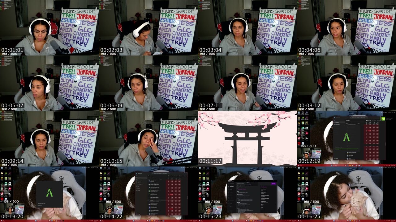 Contact-sheet preview of amg_butter's Twitch recording