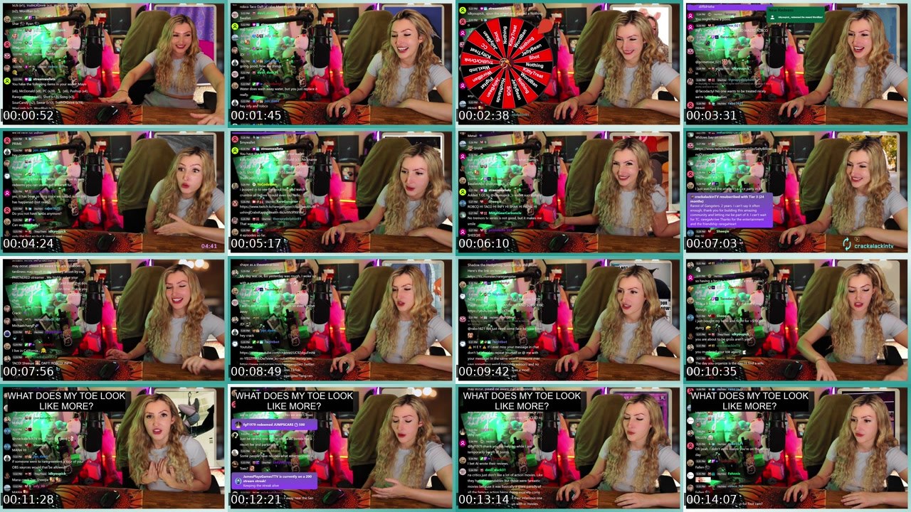 Contact-sheet preview of RareGangster's Twitch recording