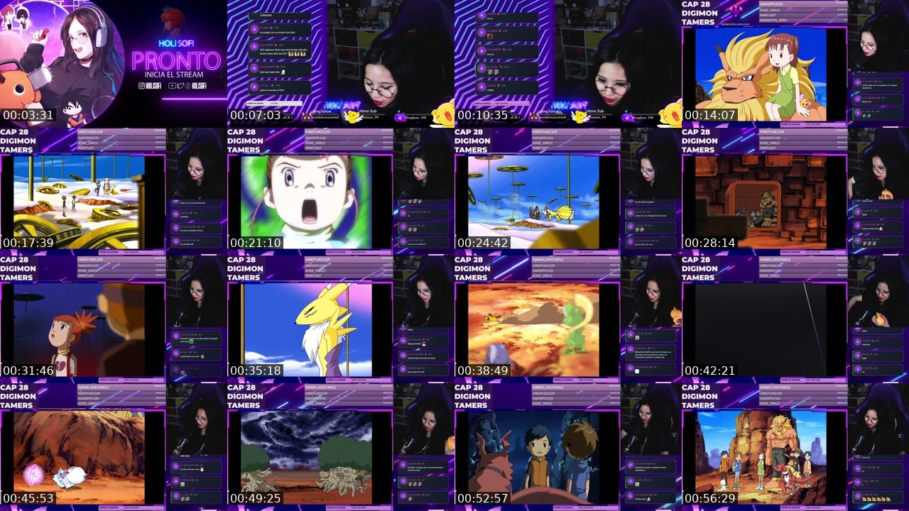 Contact-sheet preview of HoliSofi's Twitch recording