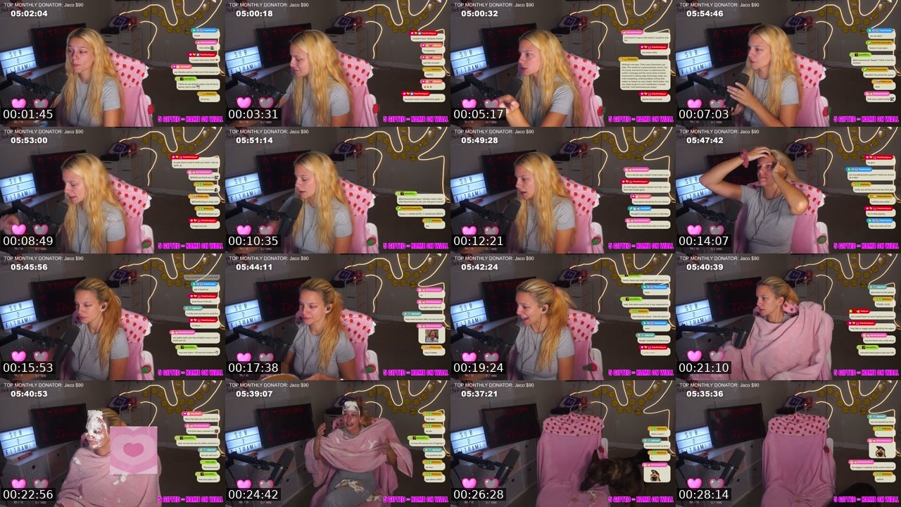 Contact-sheet preview of fitmamii's Twitch recording