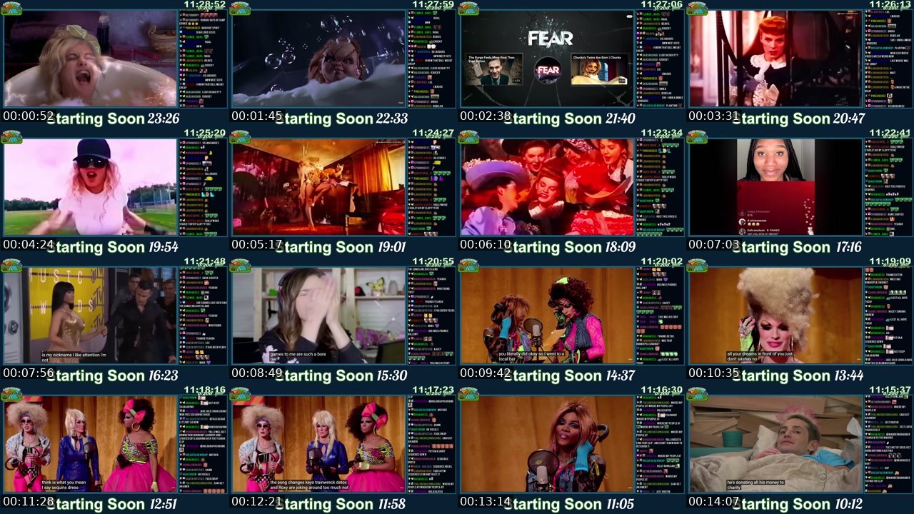 Contact-sheet preview of Kaceytron's Twitch recording