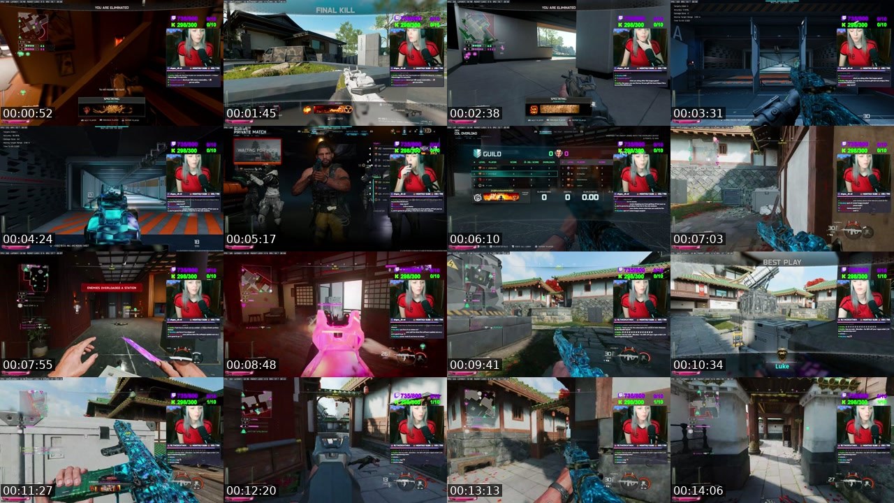Contact-sheet preview of BlondieTTV's Twitch recording