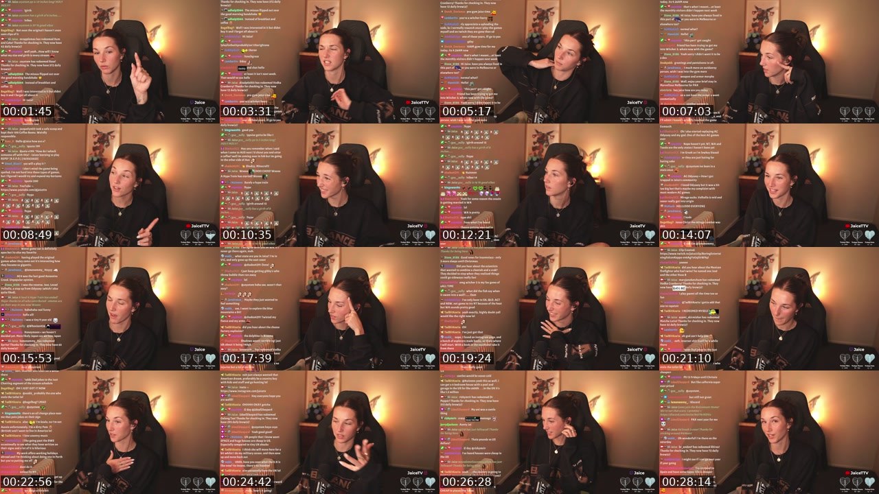 Contact-sheet preview of Jaice's Twitch recording