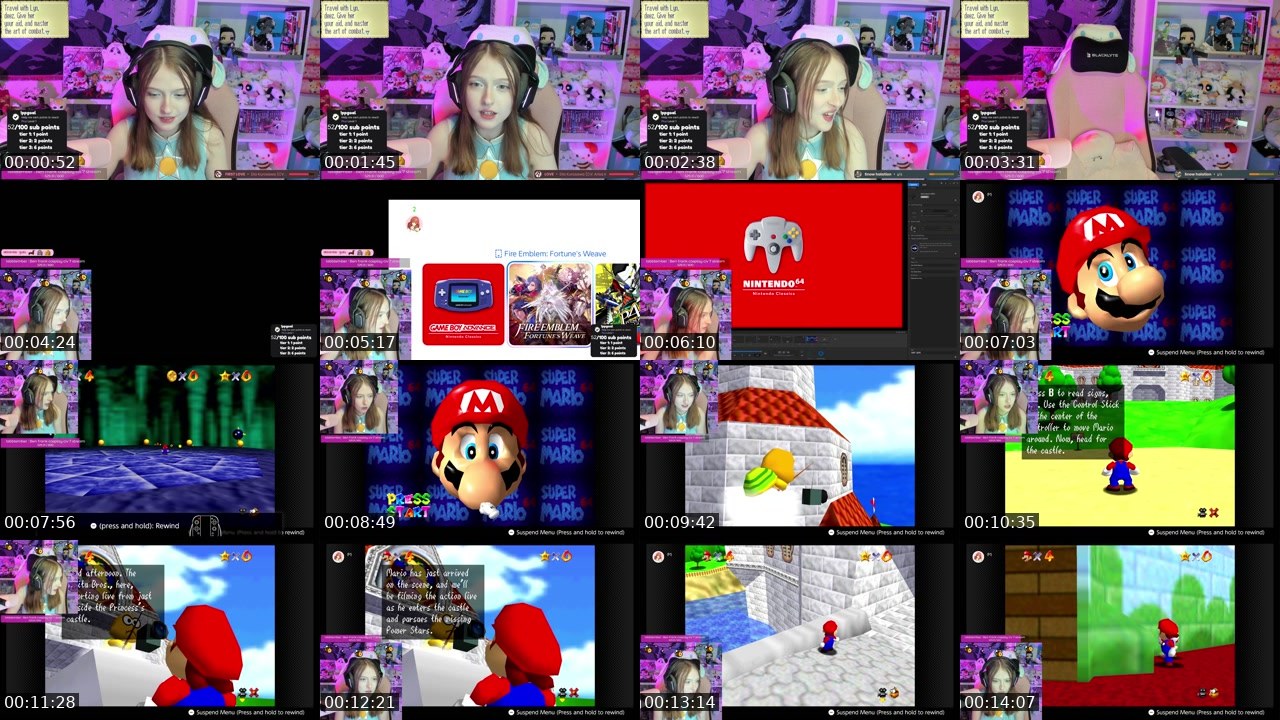 Contact-sheet preview of abbey's Twitch recording