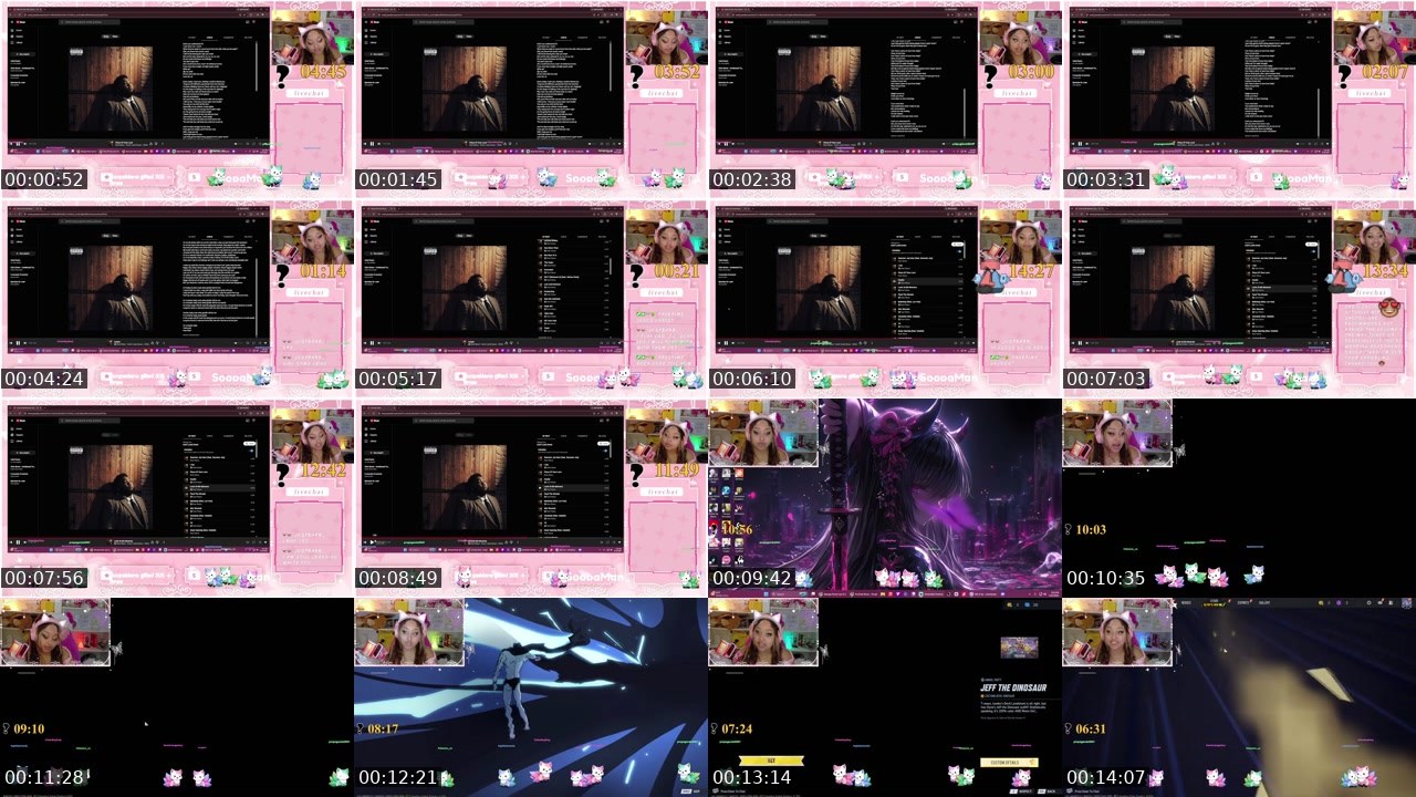 Contact-sheet preview of ChardayDay's Twitch recording