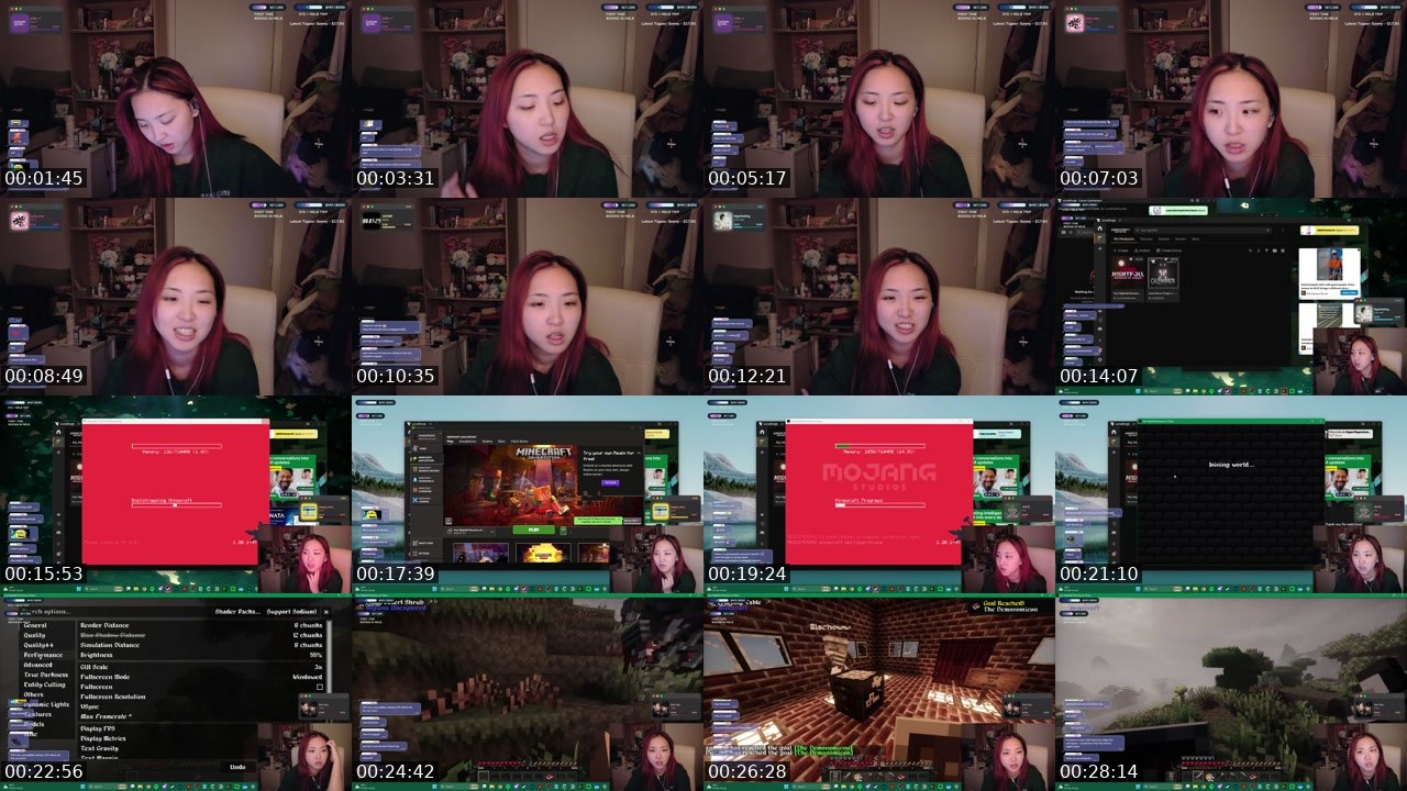 Contact-sheet preview of eggynest's Twitch recording