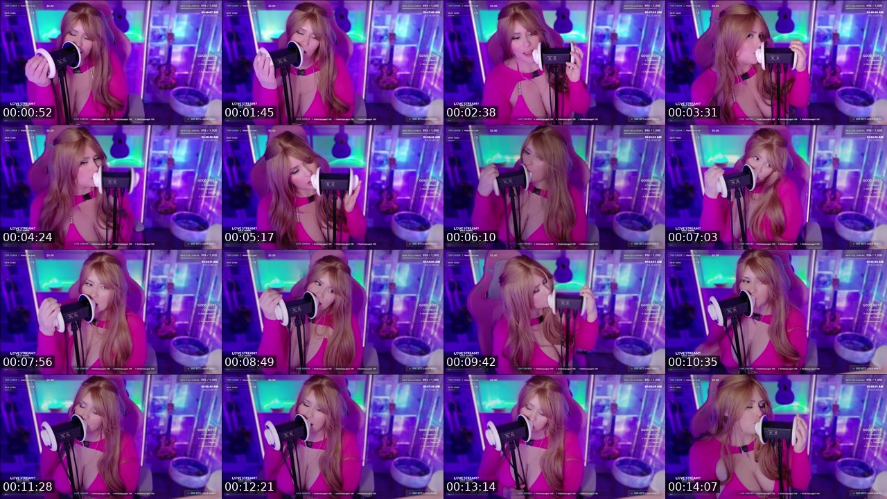 Contact-sheet preview of AquaIvy_ASMR's Twitch recording