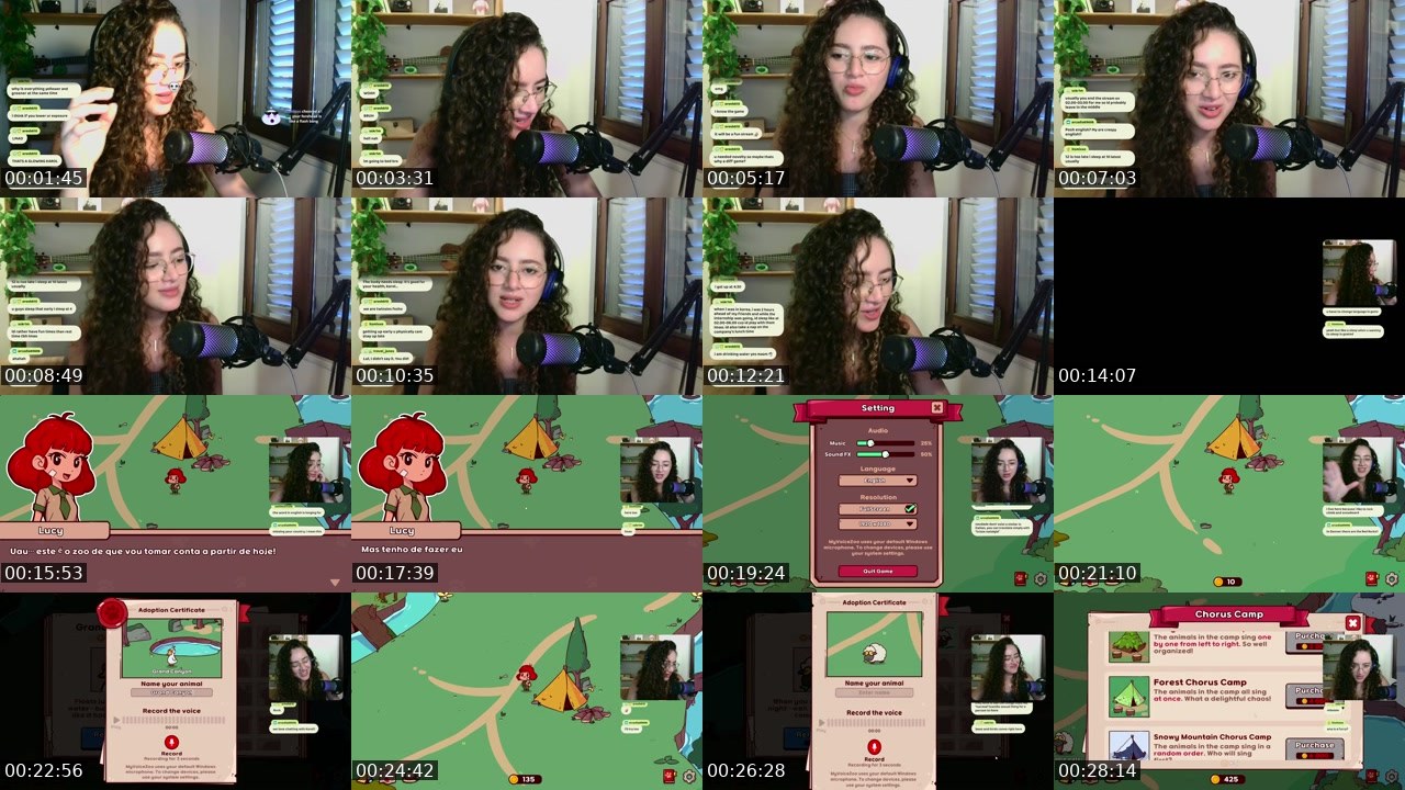 Contact-sheet preview of aKarolxn's Twitch recording
