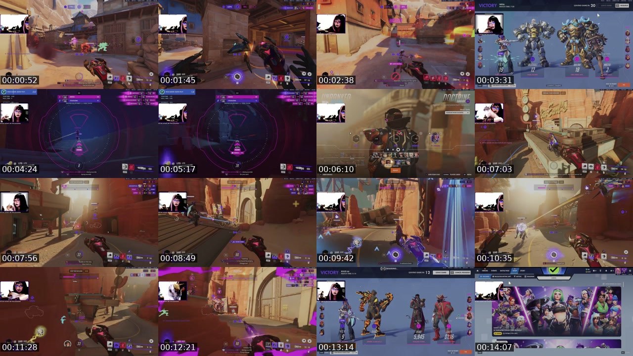 Contact-sheet preview of aTazemi's Twitch recording