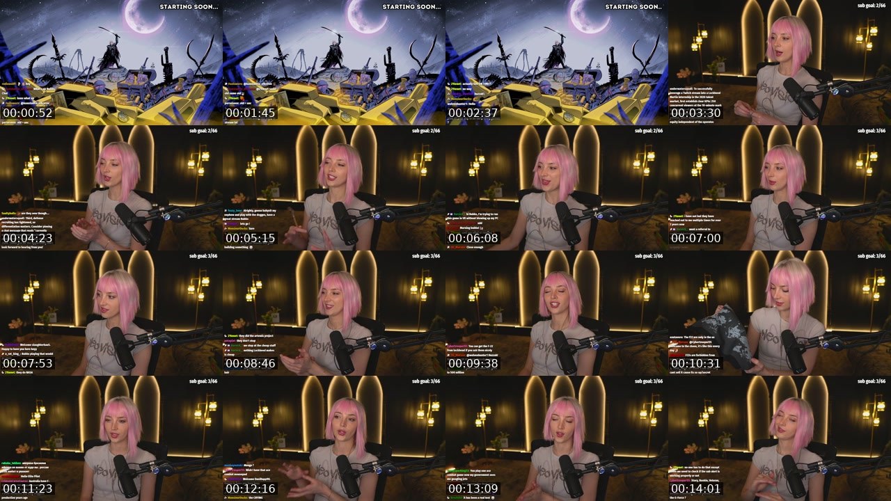 Contact-sheet preview of Bubbell's Twitch recording