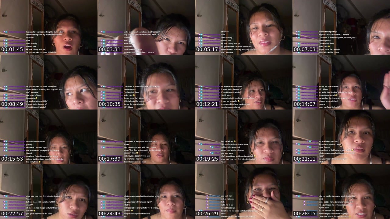 Contact-sheet preview of dayanara254's Twitch recording