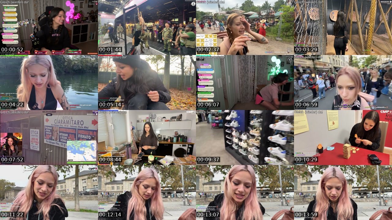 Contact-sheet preview of almostfeline's Twitch recording