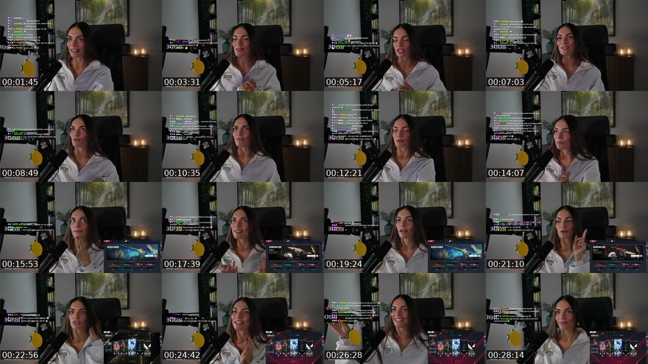 Contact-sheet preview of Zula's Twitch recording