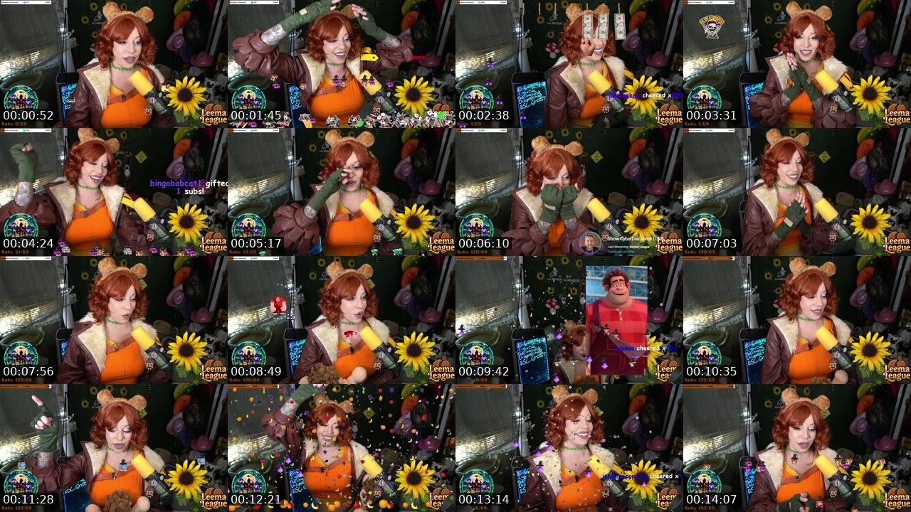 Contact-sheet preview of MissLeemaLee's Twitch recording