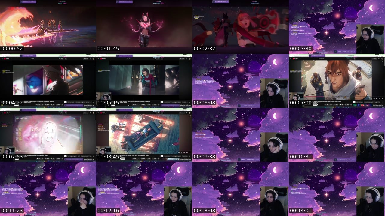 Contact-sheet preview of AtomicHuskie's Twitch recording