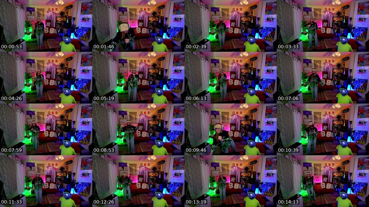 Contact-sheet preview of bbjess's Twitch recording