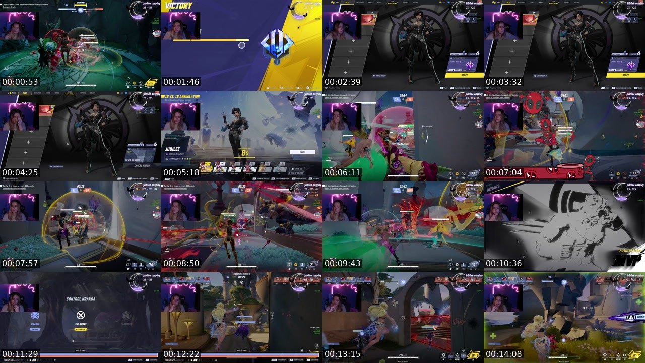 Contact-sheet preview of dimpledmplng's Twitch recording