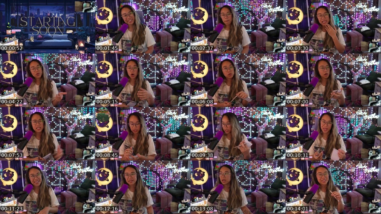Contact-sheet preview of scillaxcats's Twitch recording