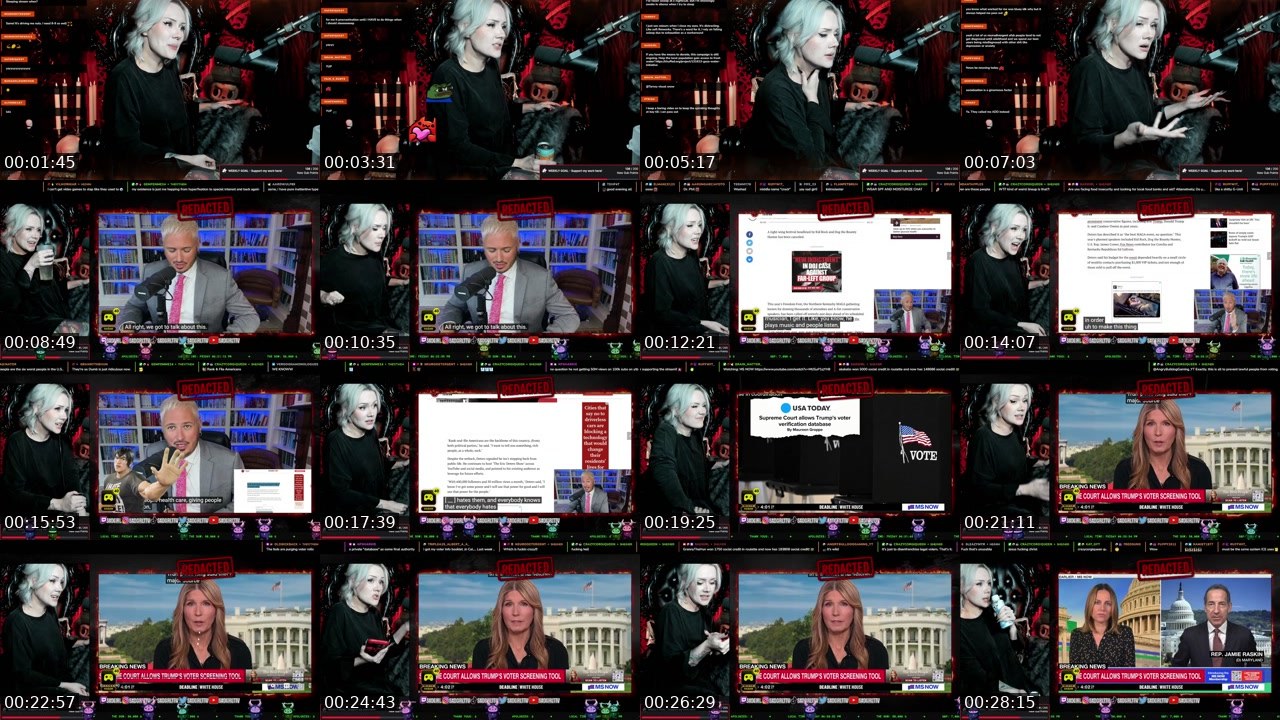 Contact-sheet preview of sadgirl's Twitch recording