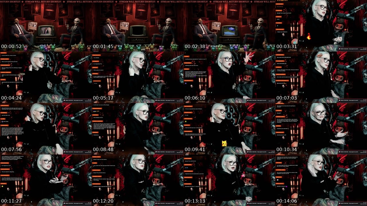 Contact-sheet preview of sadgirl's Twitch recording