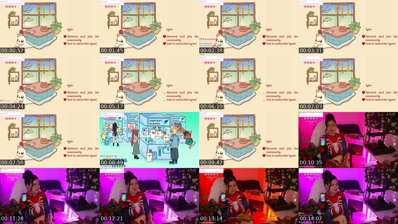 Contact-sheet preview of wolfee's Twitch recording