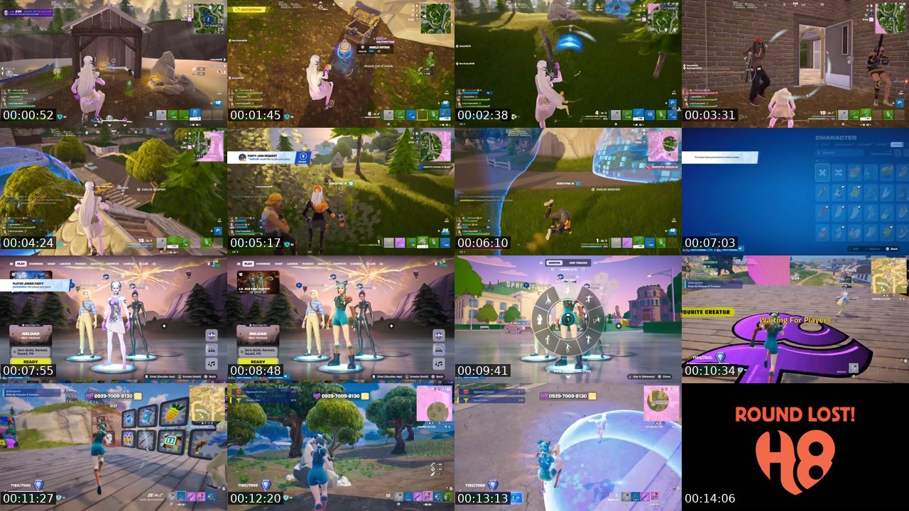 Contact-sheet preview of bbynini's Twitch recording