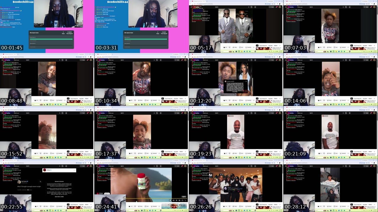 Contact-sheet preview of CodeChill504's Twitch recording