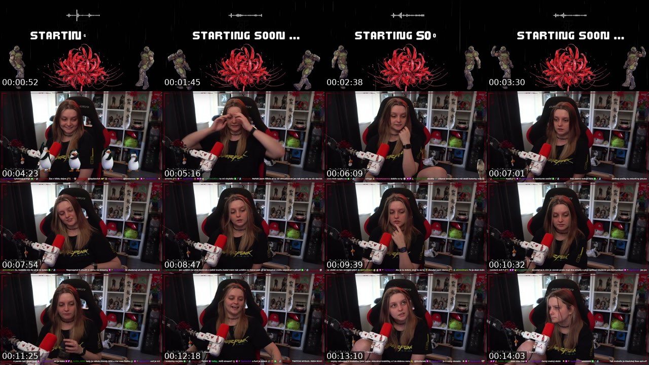 Contact-sheet preview of Mullersie's Twitch recording