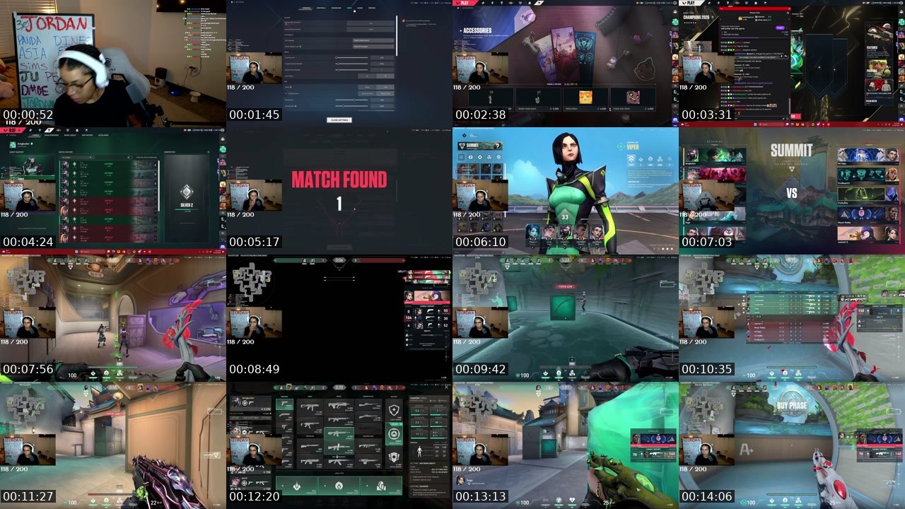 Contact-sheet preview of amg_butter's Twitch recording