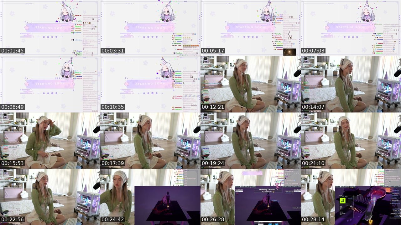 Contact-sheet preview of BluKitsune9's Twitch recording