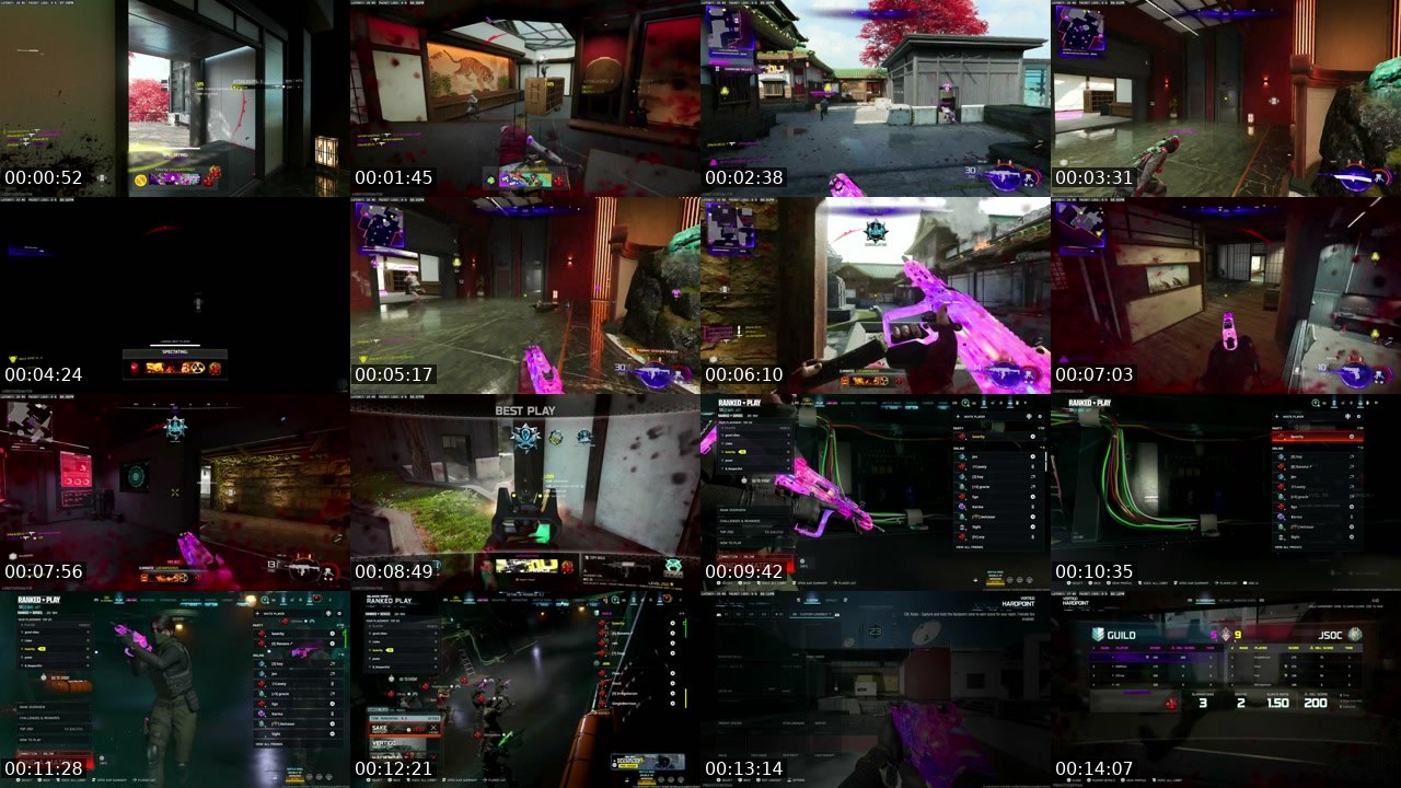 Contact-sheet preview of Bawrby's Twitch recording