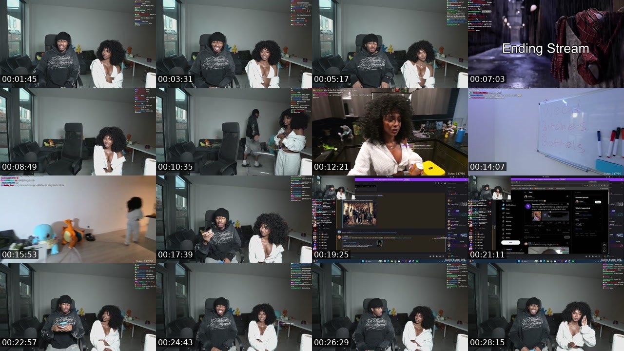 Contact-sheet preview of drxidz's Twitch recording