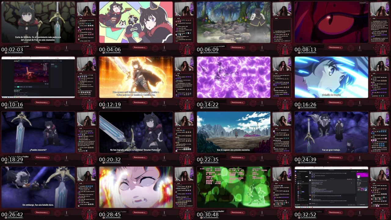 Contact-sheet preview of hitomikeiko's Twitch recording