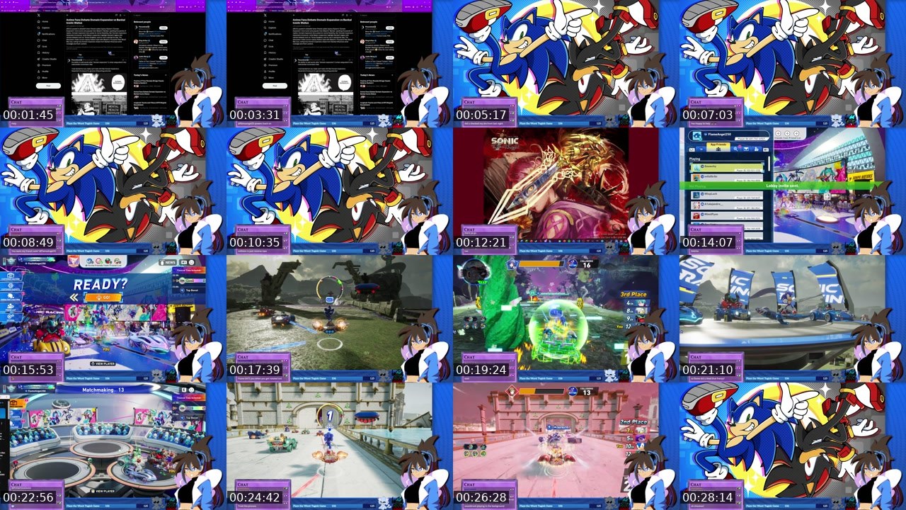 Contact-sheet preview of FlameAngel25's Twitch recording