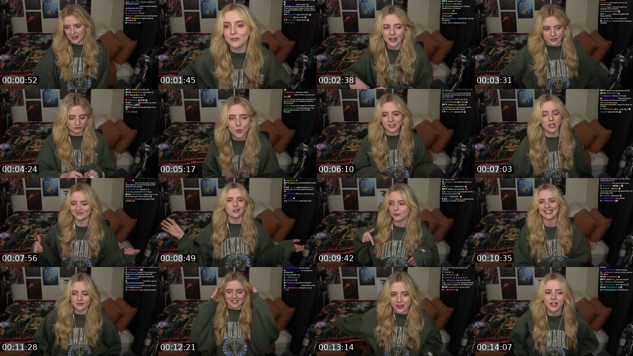 Contact-sheet preview of krysttl's Twitch recording