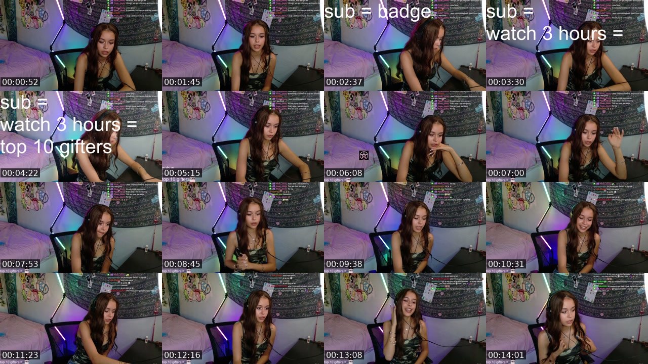 Contact-sheet preview of ZoesNotCrazy's Twitch recording