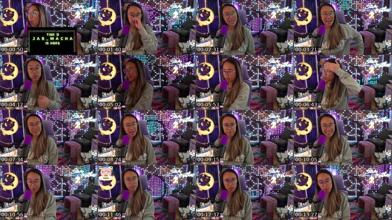 Contact-sheet preview of scillaxcats's Twitch recording