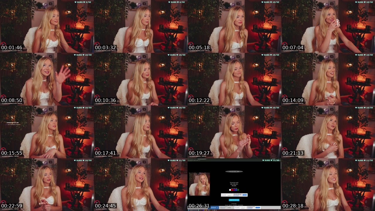 Contact-sheet preview of Bebahan's Twitch recording