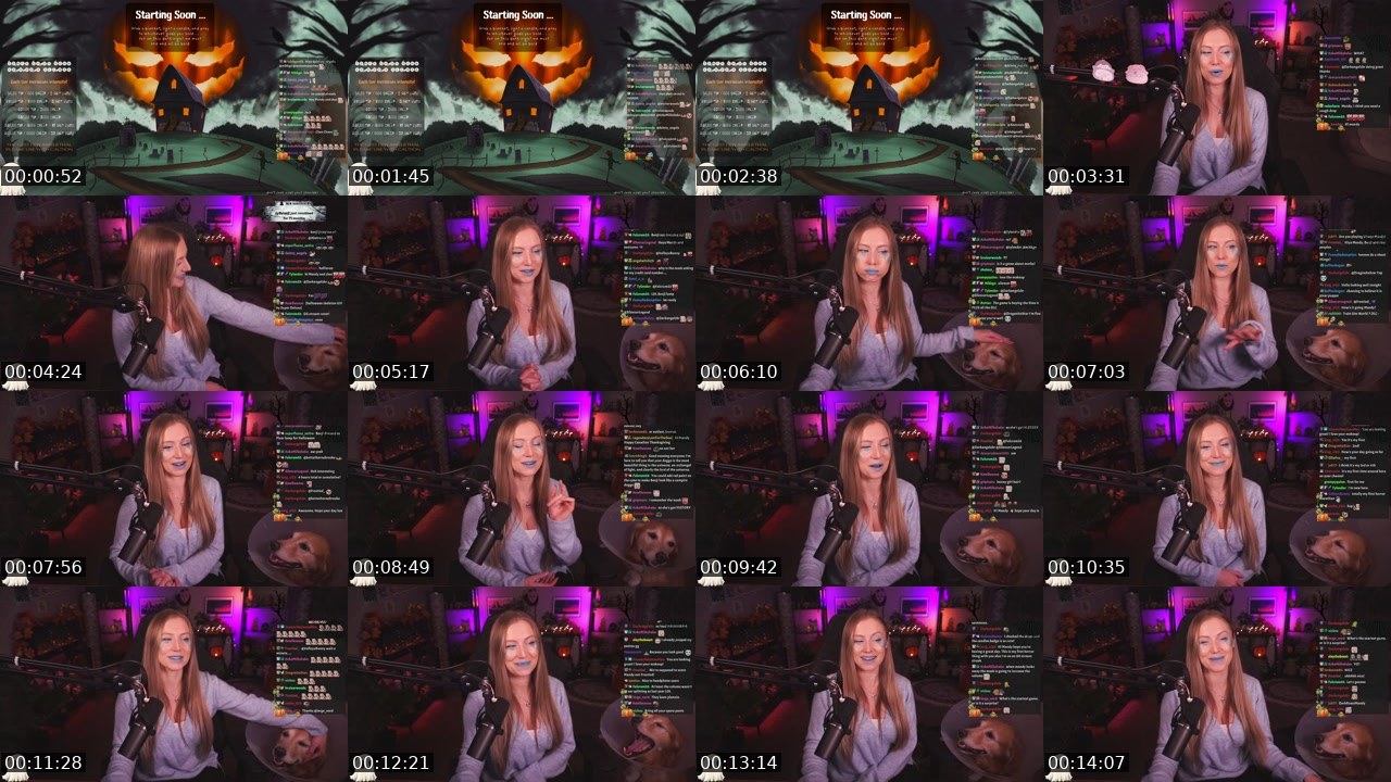Contact-sheet preview of TeaWithMandy's Twitch recording