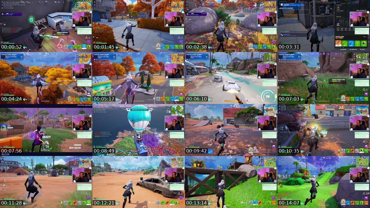 Contact-sheet preview of allisonchiswell's Twitch recording