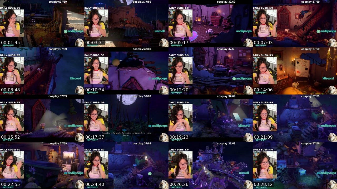 Contact-sheet preview of andiipoops's Twitch recording