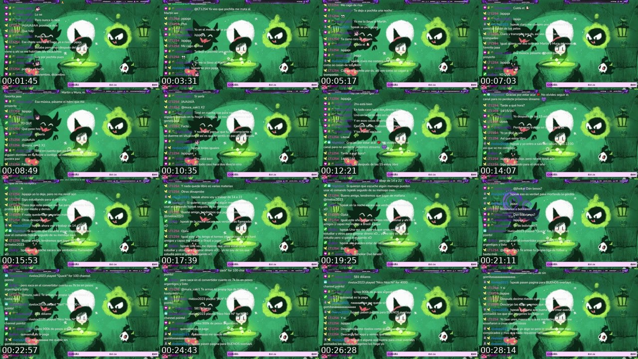 Contact-sheet preview of ChaarQueen's Twitch recording