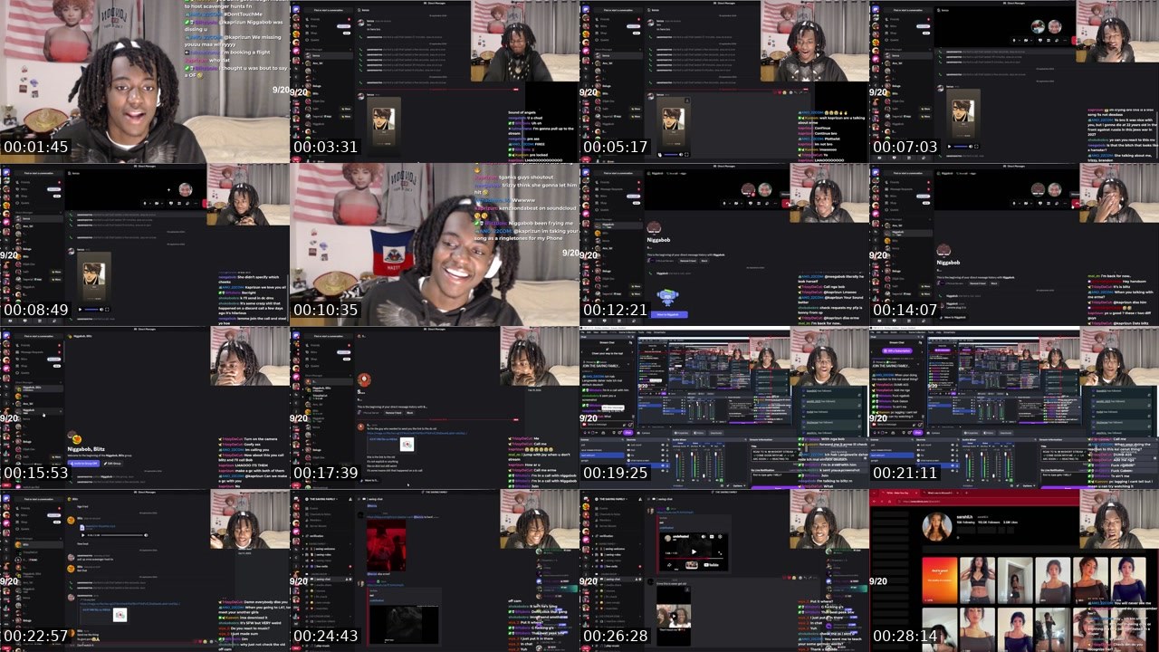 Contact-sheet preview of savemeerme's Twitch recording