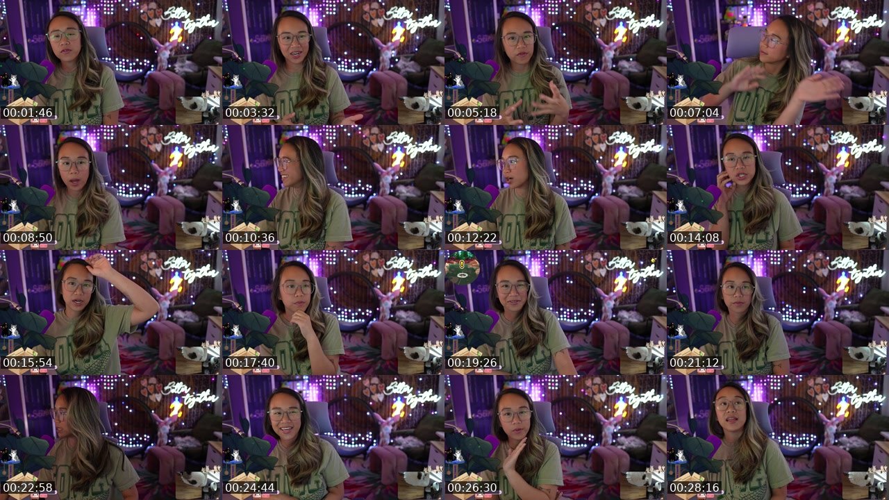Contact-sheet preview of scillaxcats's Twitch recording