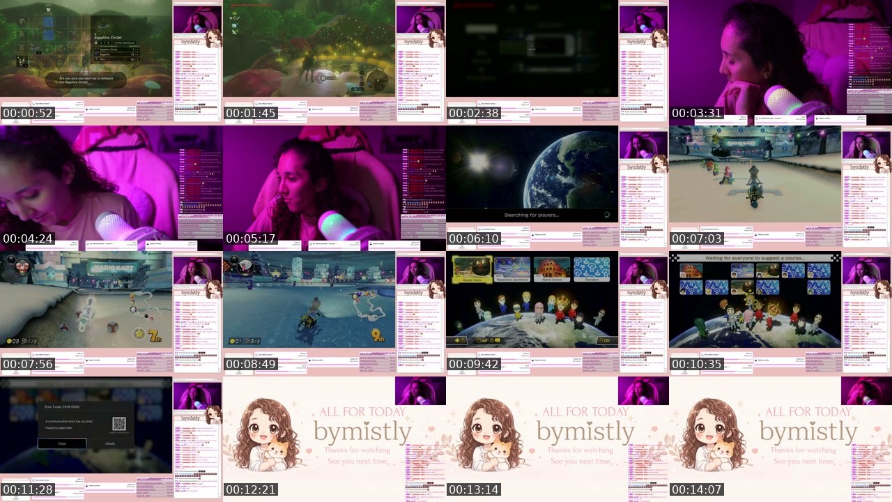 Contact-sheet preview of ByMistly's Twitch recording