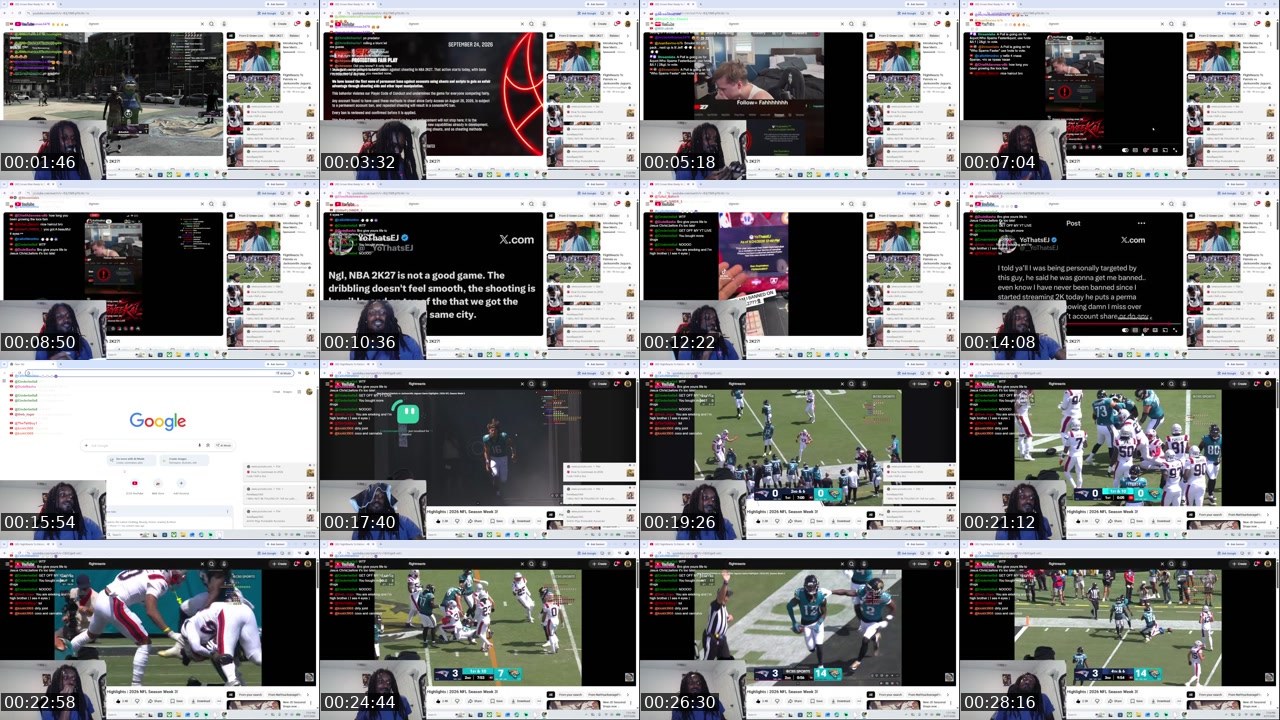 Contact-sheet preview of CodeChill504's Twitch recording